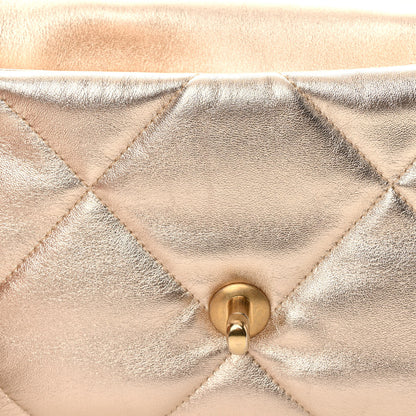 Chanel Metallic Lambskin Quilted Medium Chanel 19 Flap Gold 15 of 16
