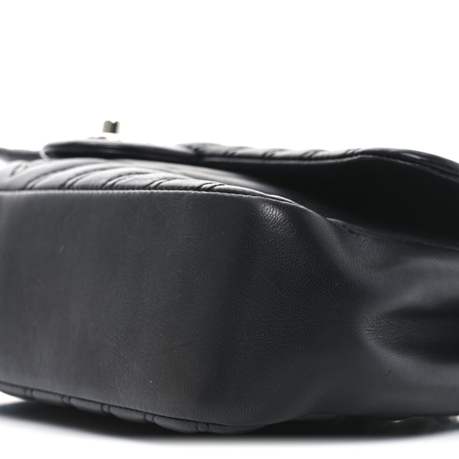 Chanel Lambskin Chevron Quilted Double Stitch Jumbo Double Flap Black 10 of 10