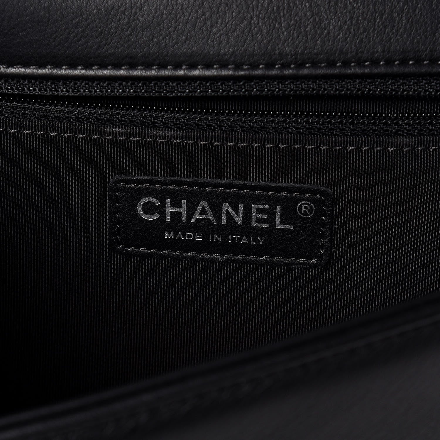 Chanel Calfskin Chevron Quilted Large Boy Flap Black 6 of 12