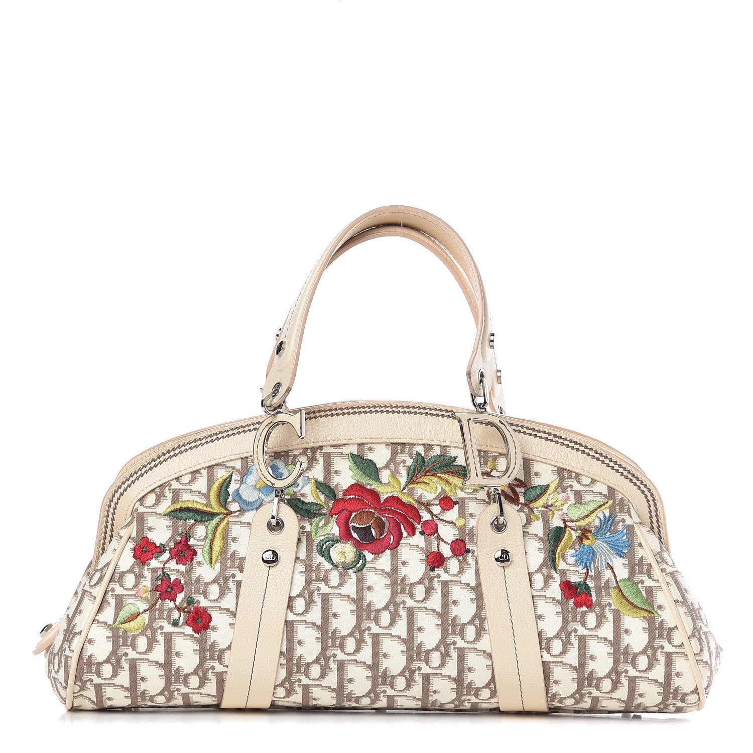 Christian Dior Monogram Vintage Flowers Bowler Beige 1 of 11