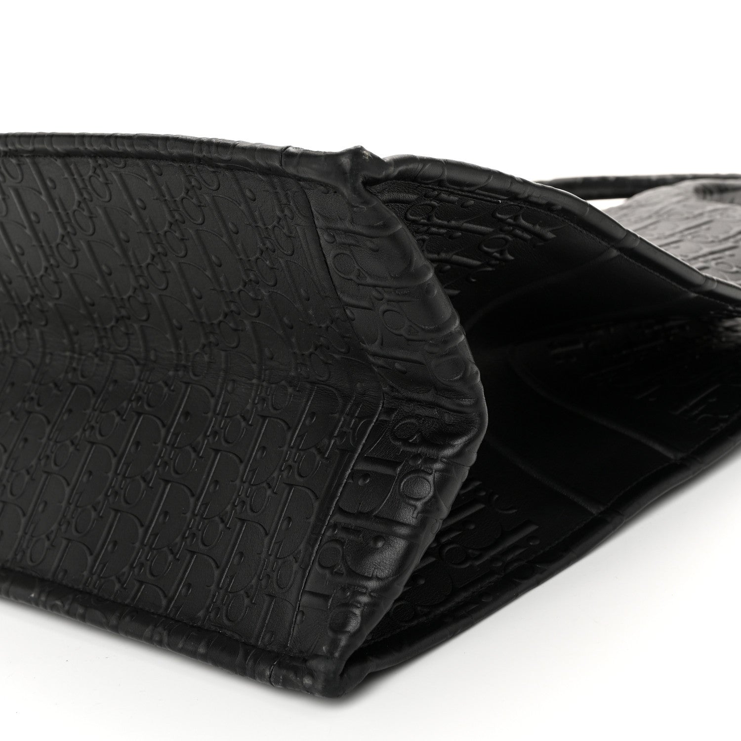 Christian Dior Oblique Calfskin Embossed Large Book Tote Black 10 of 11