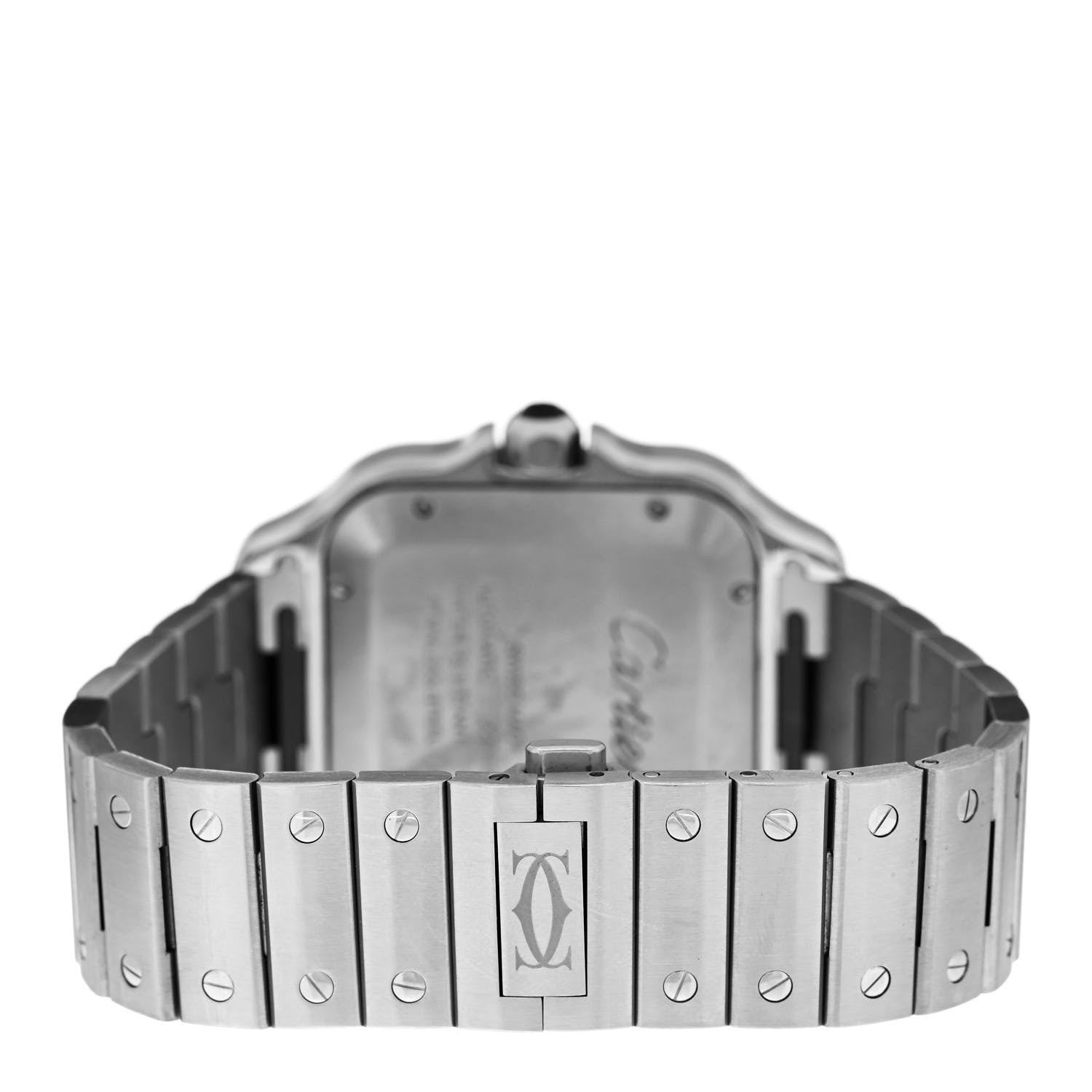 Cartier Stainless Steel 39.8mm Santos De Cartier Automatic Watch Black 3 of 5