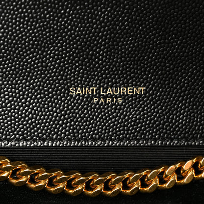 Saint Laurent Grain De Poudre Medium Classic Monogram Kate Satchel Black 6 of 11