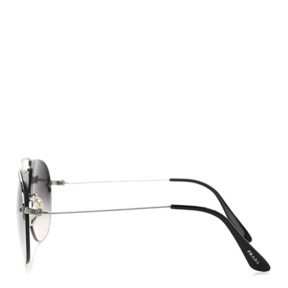 Prada Metal Aviator Sunglasses SPR58O Silver Black 3 of 8