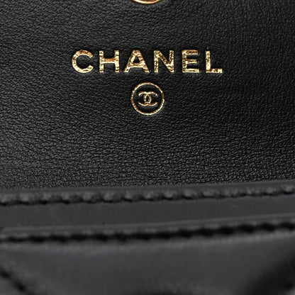 Chanel Lambskin Quilted Chanel 19 Flap Card Holder Black 6 of 16