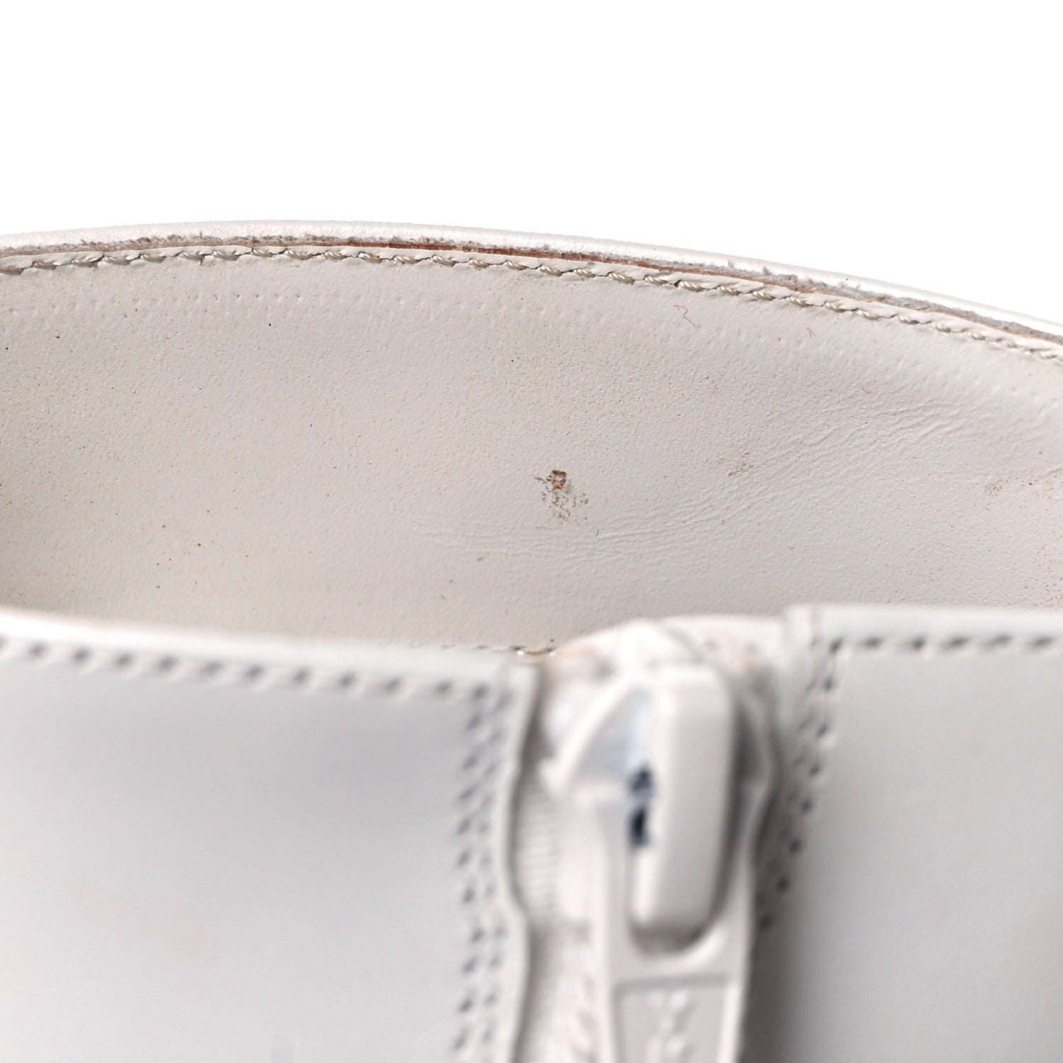 Christian Louboutin Calfskin Patent Love Is A Boot 100 Booties 36.5 White 8 of 9