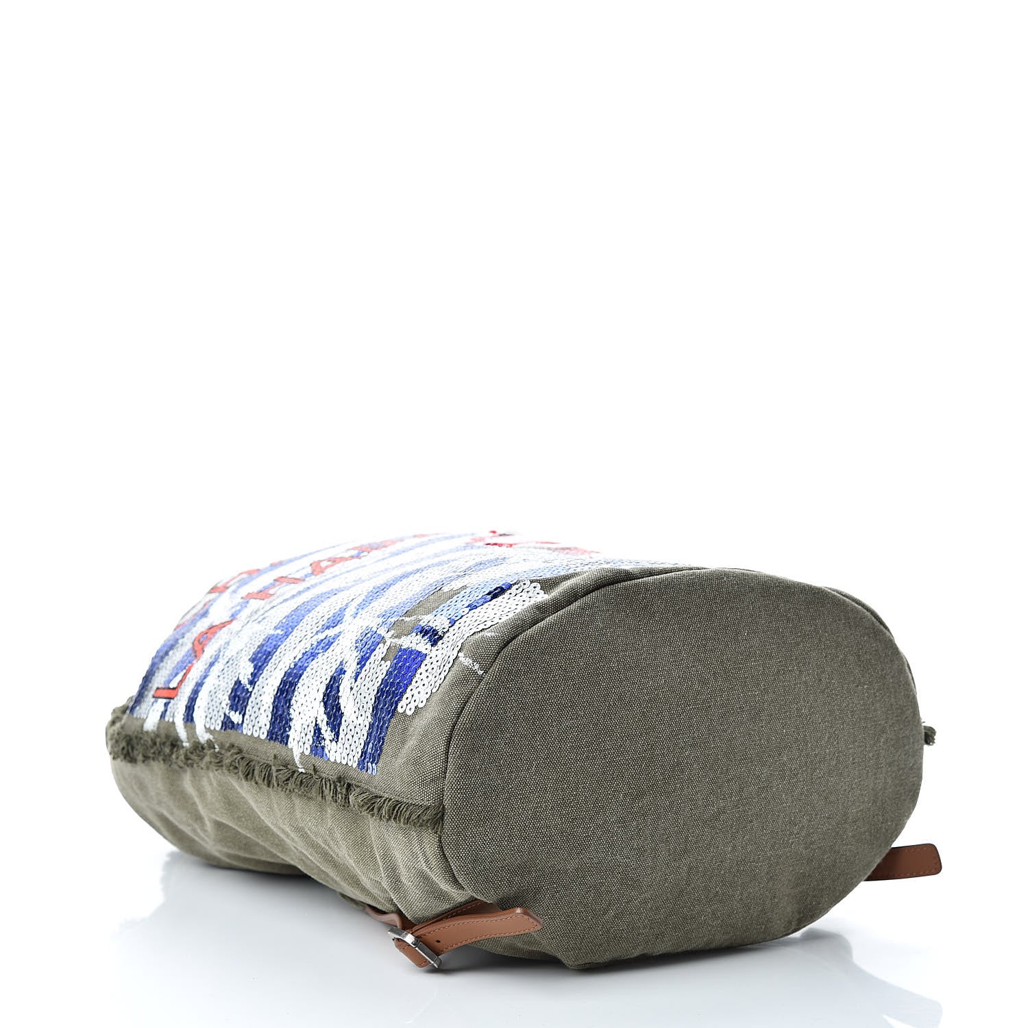 Chanel Canvas Sequins Cubano Trip Backpack Khaki 4 of 10