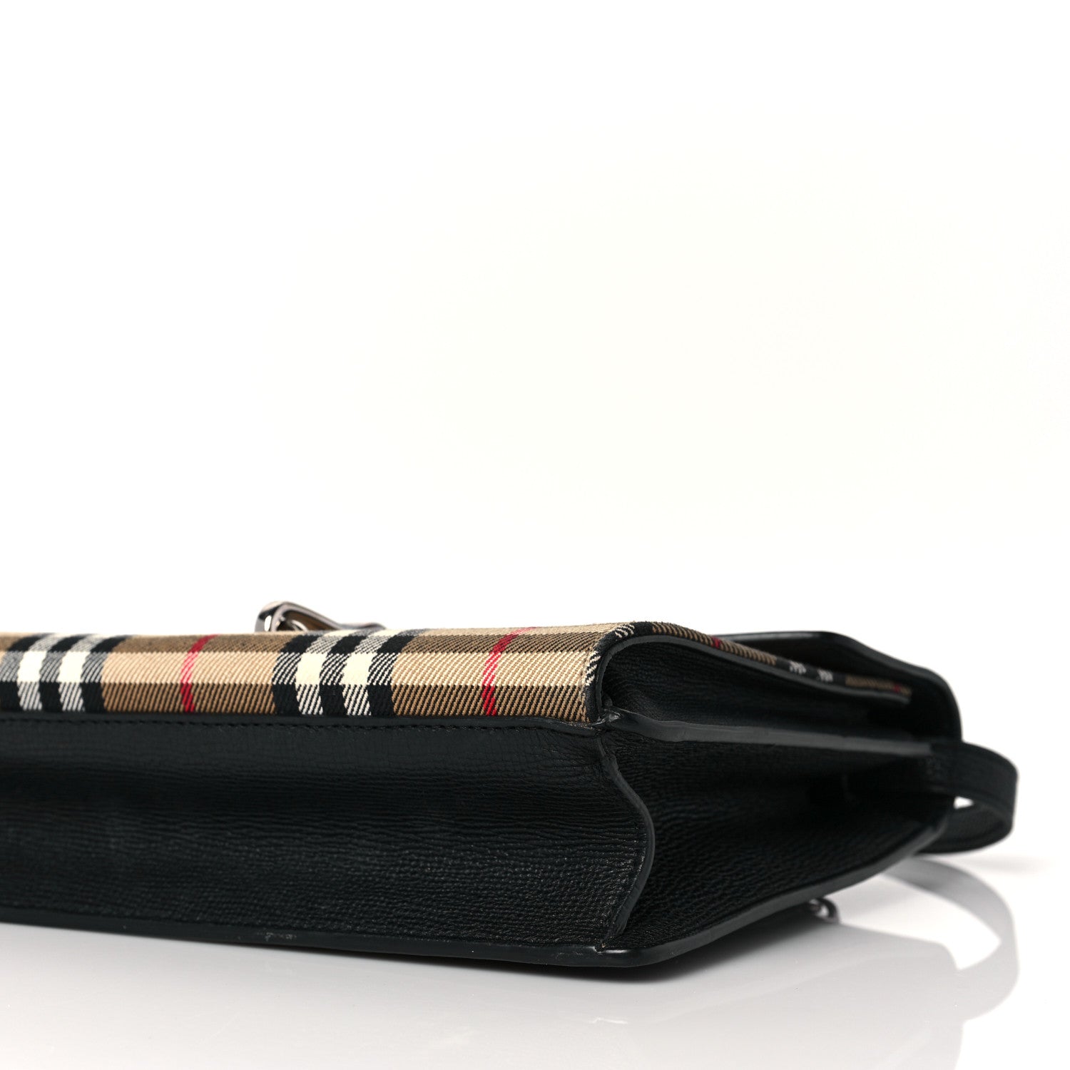 Burberry Derby Calfskin Vintage Check Small Macken Crossbody Bag Black 9 of 9