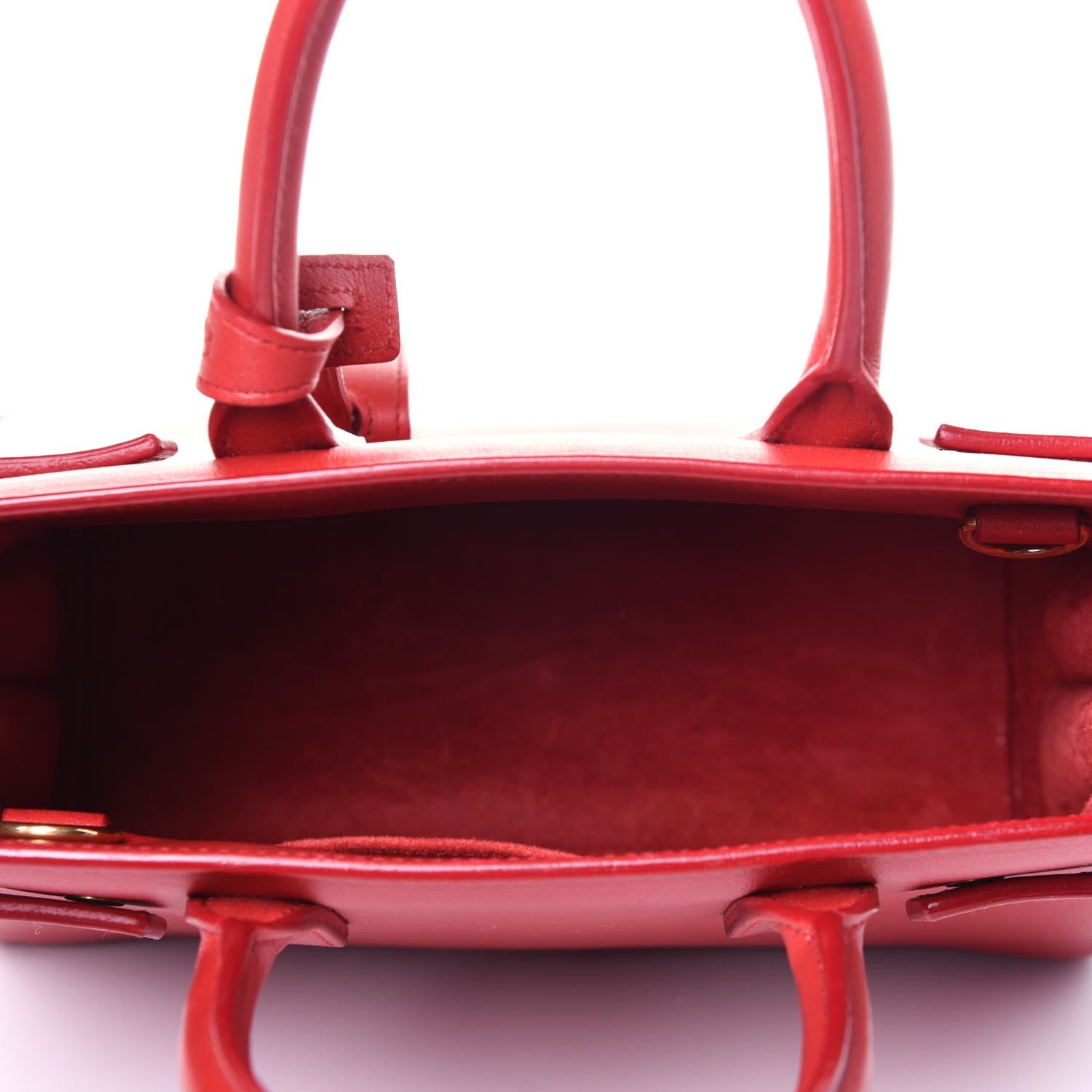 Saint Laurent Calfskin Nano Sac De Jour Lipstick Red 6 of 12