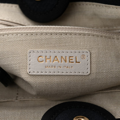 Chanel Mixed Fibers Small Deauville Tote Black 7 of 12