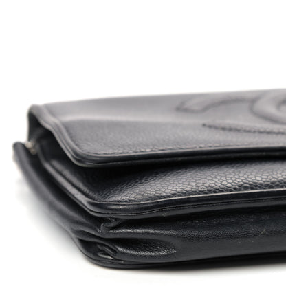 Chanel Caviar Timeless CC Wallet On Chain WOC Black 6 of 14