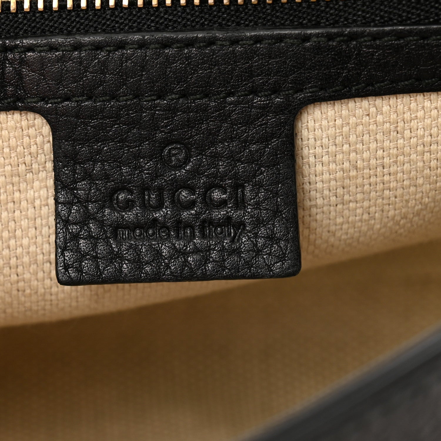 Gucci Pebbled Calfskin Medium Soho Flap Crossbody Black 6 of 14