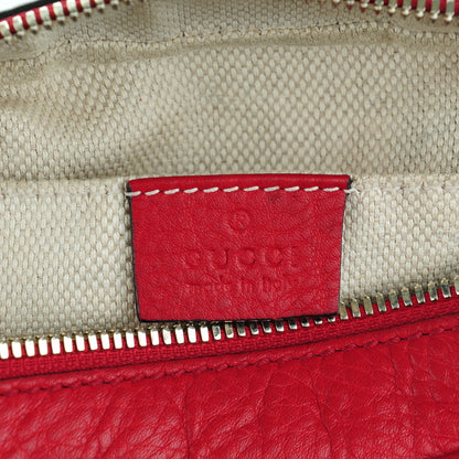 Gucci Pebbled Calfskin Small Soho Disco Bag Tabasco Red 7 of 8