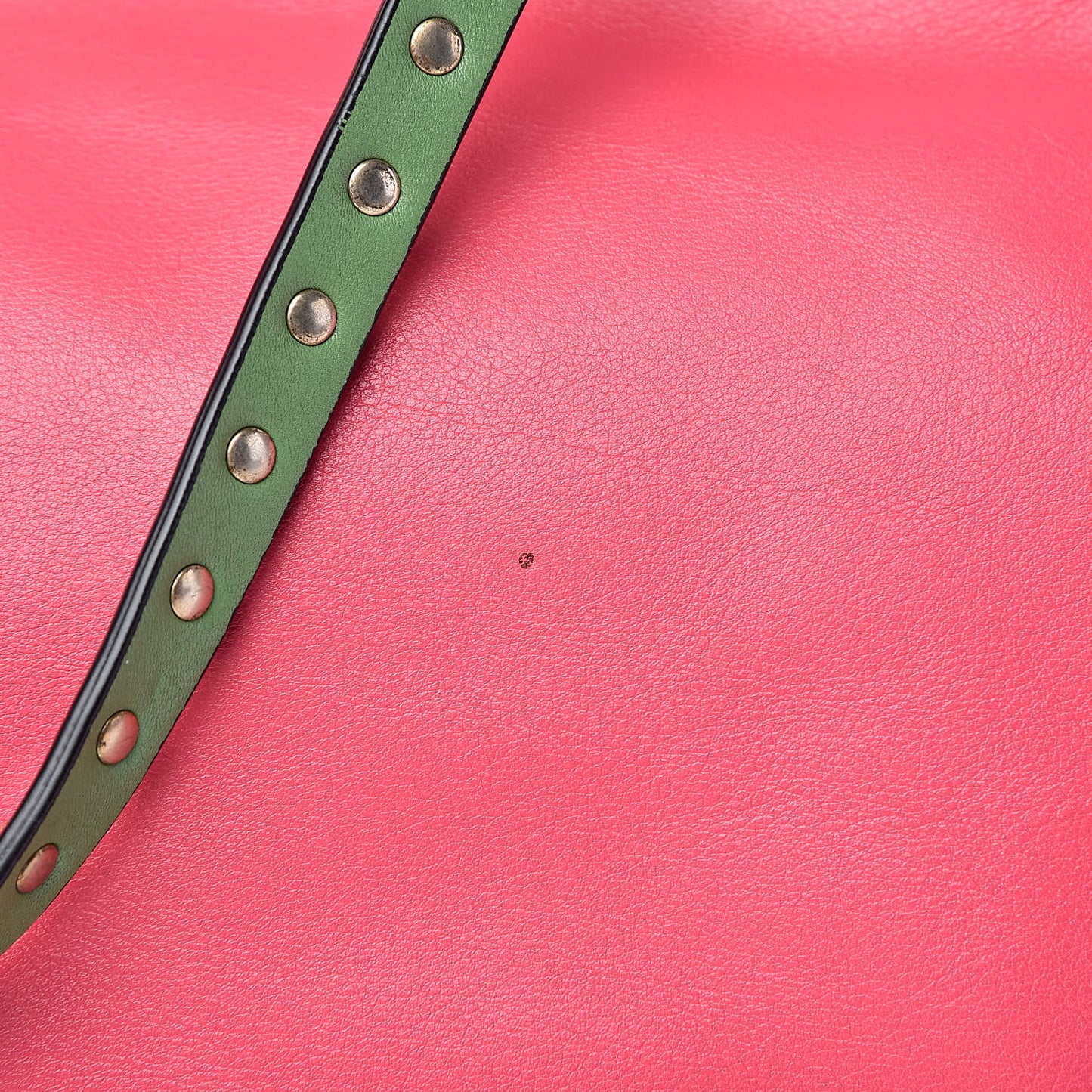 Vitello Colorblock Medium Rockstud Tote Deep Rose Clover Grey Scarlet