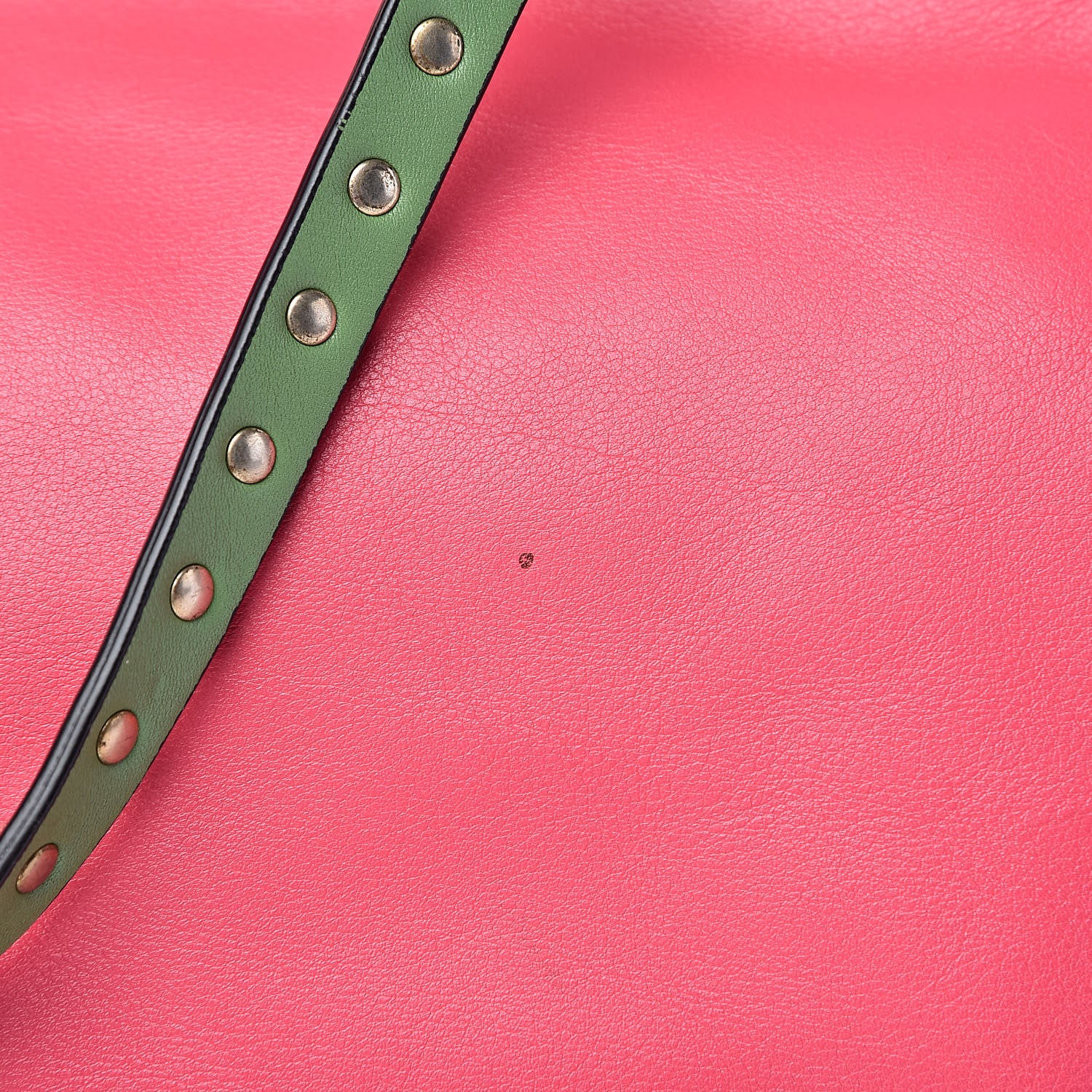 Valentino Garavani Vitello Colorblock Medium Rockstud Tote Deep Rose Clover Grey Scarlet 10 of 14