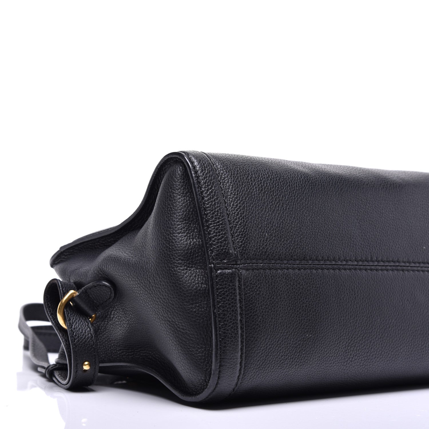 Alexander McQueen Pebbled Calfskin Small Skull Padlock Zip Around Tote Black 9 of 13