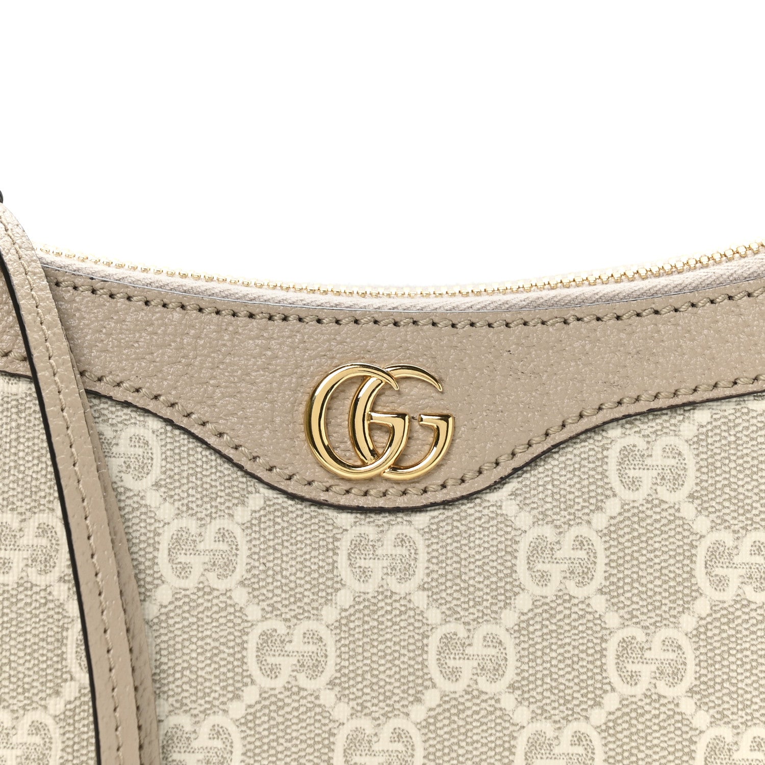 Gucci GG Supreme Monogram Textured Dollar Calfskin Small Ophidia Hobo Beige Mystic White Oatmeal 15 of 21