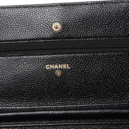 Chanel Caviar Quilted Wallet On Chain WOC Black 5 of 10