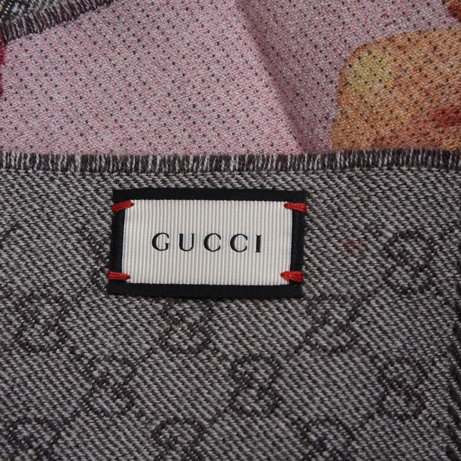 Gucci Wool GG Monogram Miniorophin Scarf Shell Pink 4 of 9