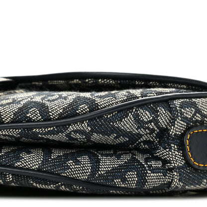 Christian Dior Monogram Saddle Bag Blue 10 of 13