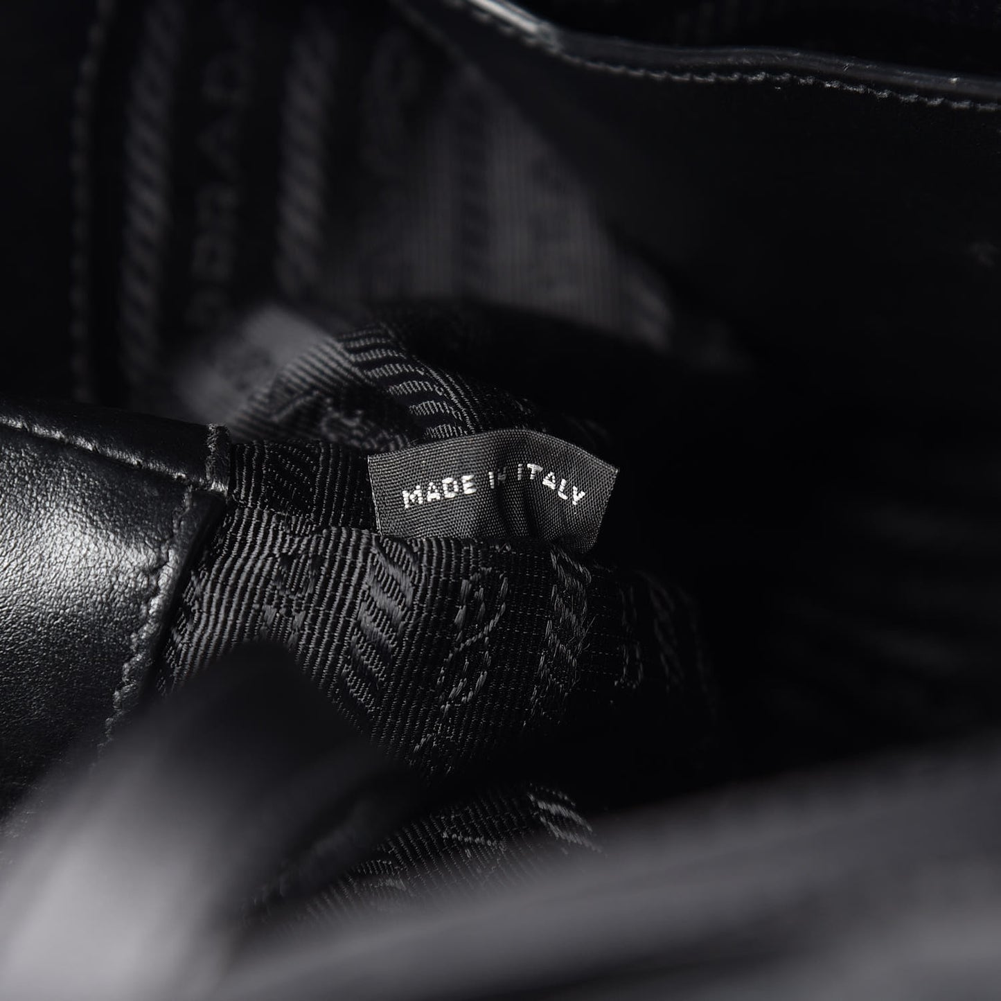 Nappa Vertical Stitched Tote Black