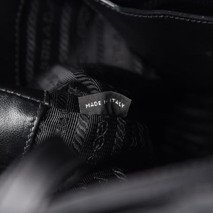 Prada Nappa Vertical Stitched Tote Black 7 of 17