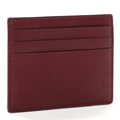 Bottega Veneta Nappa Maxi Intrecciato Card Holder Red Bordeaux 2 of 7