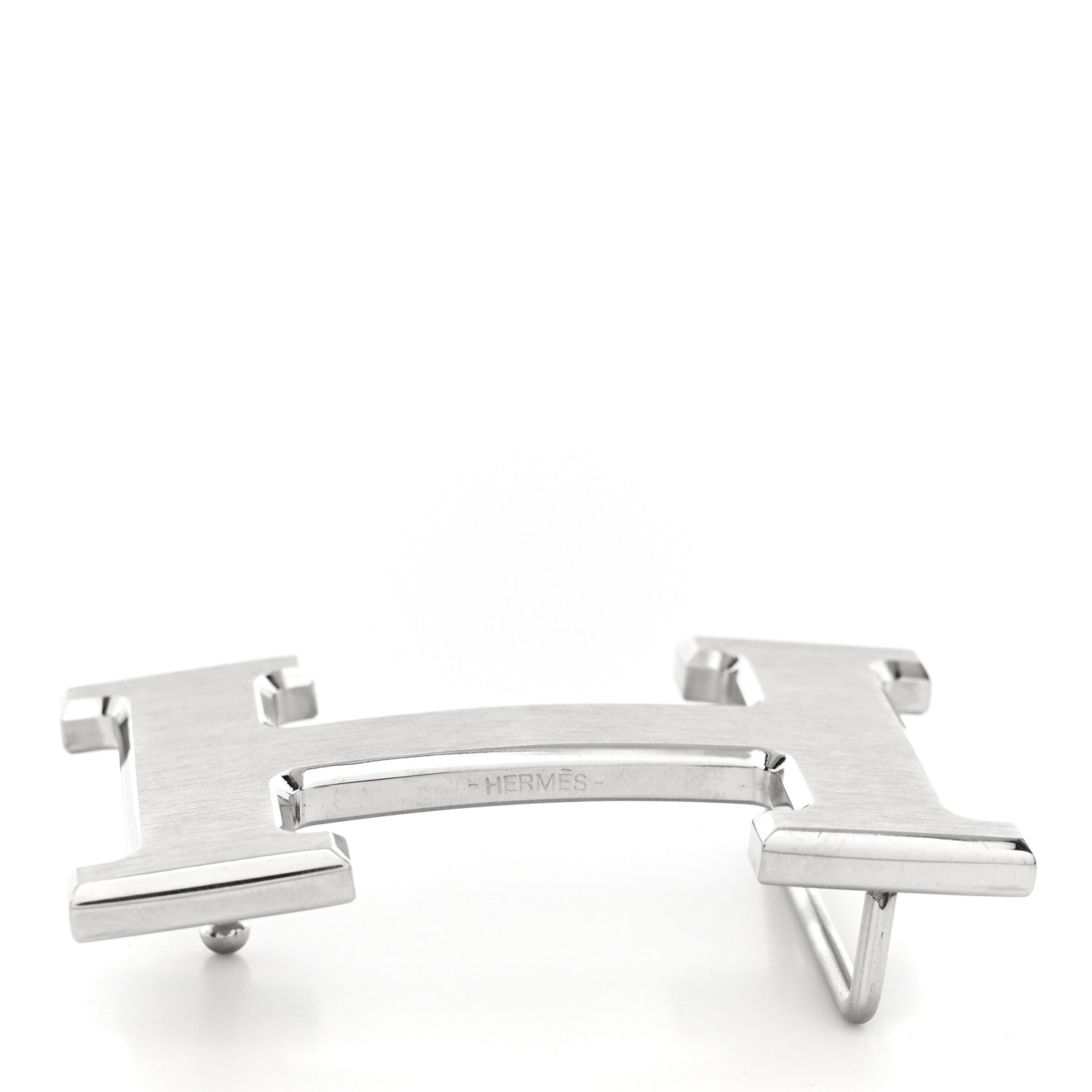 Hermes Brushed Palladium 32mm H Belt Buckle 3 of 4