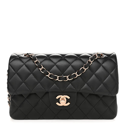 Chanel Lambskin Quilted Small Double Flap Black 1 of 9