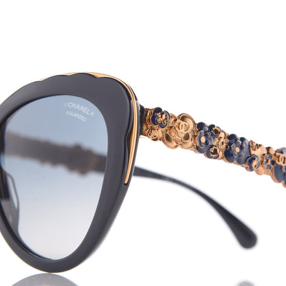 Chanel Polarized Bijou Cat Eye Sunglasses 5354 Navy 9 of 9