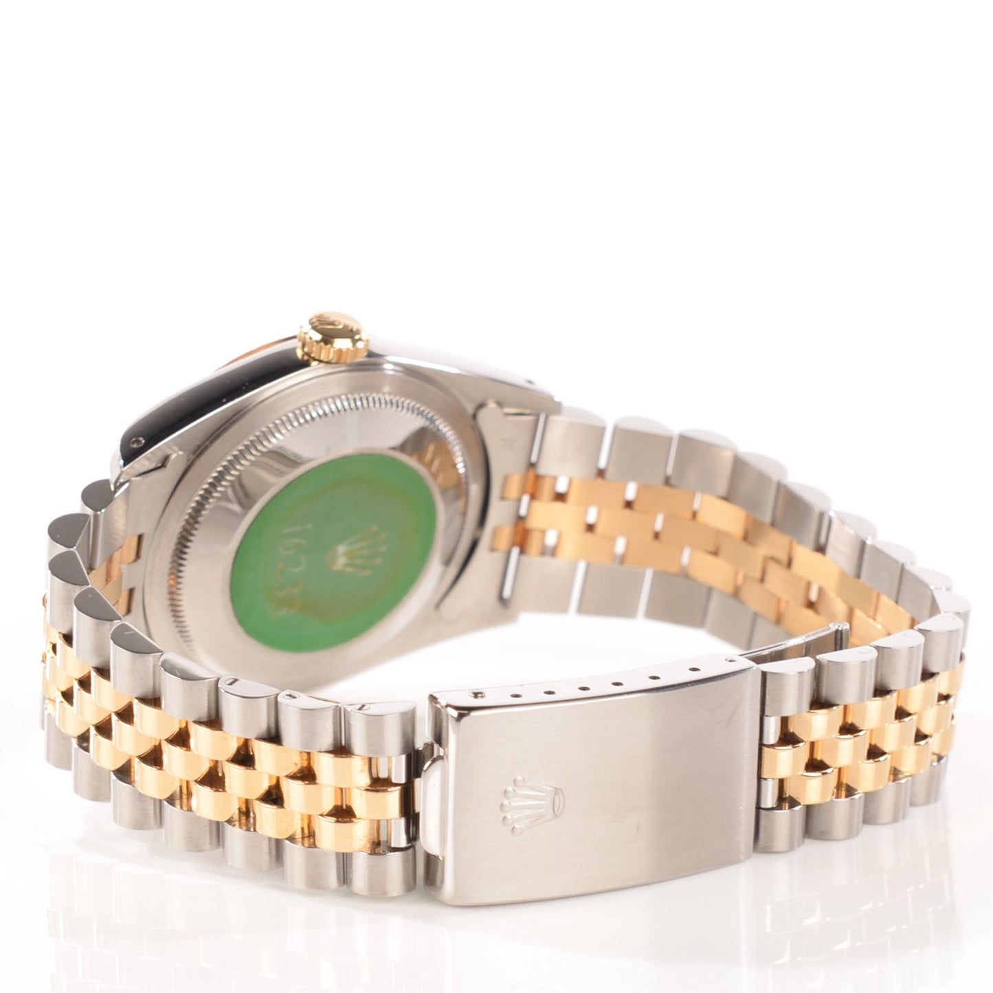 Stainless Steel 18K Yellow Gold 36mm Oyster Perpetual Datejust Watch Champagne 16233