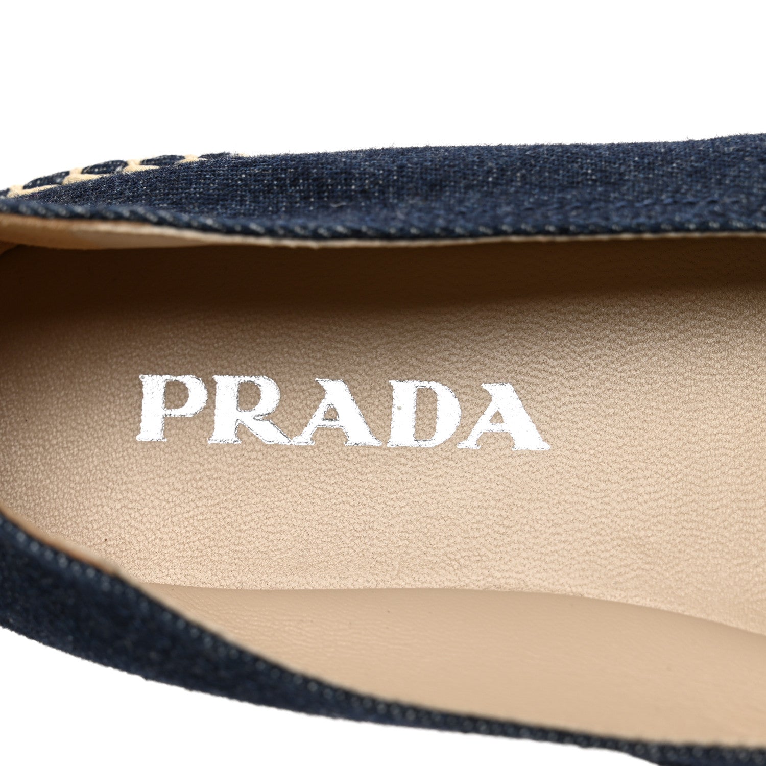 Prada Denim Logo Espadrilles 36 Blue 7 of 8