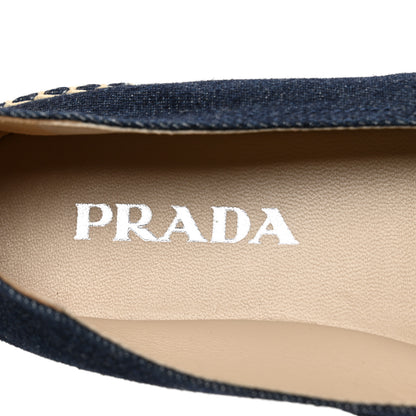 Prada Denim Logo Espadrilles 36 Blue 7 of 8