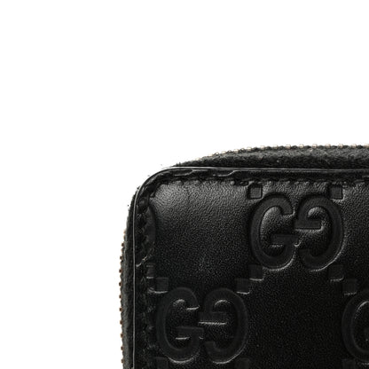 Gucci Guccissima Zip Around Card Case Black 9 of 14