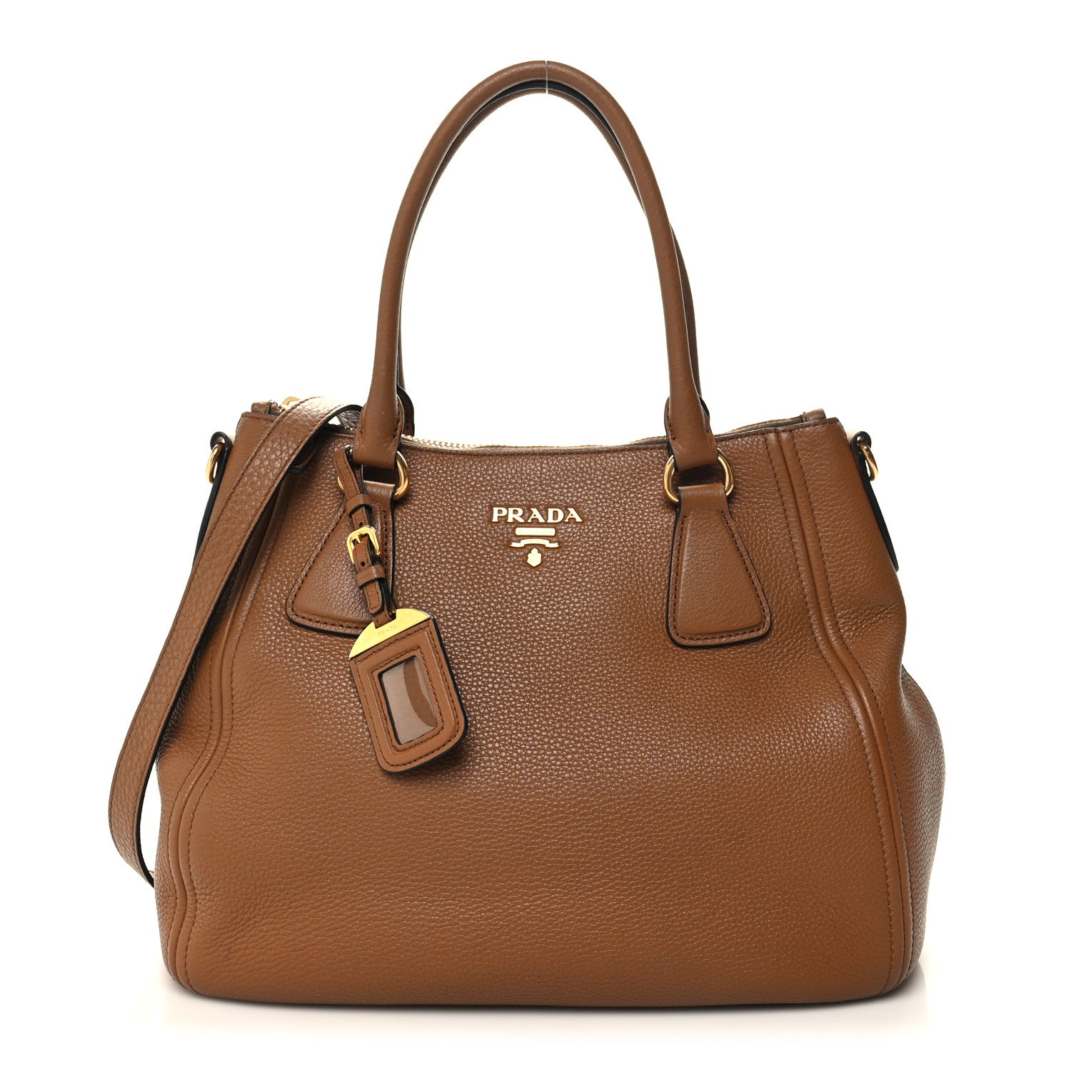 Prada Vitello Phenix Shoulder Bag Cannella 1 of 11