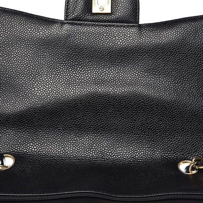 Chanel Caviar Quilted Jumbo Single Flap Black 10 of 15