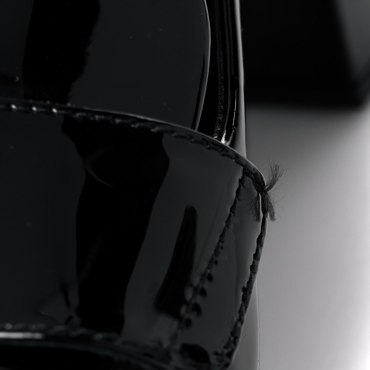 Prada Vernice Metal Triangle Logo Loafers 37 Black 8 of 8