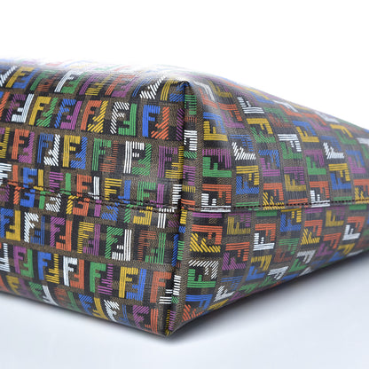 Fendi Zucca Spalmati Patent Zucchino Screen Print Medium Roll Tote Tobacco Multicolor Black 6 of 10