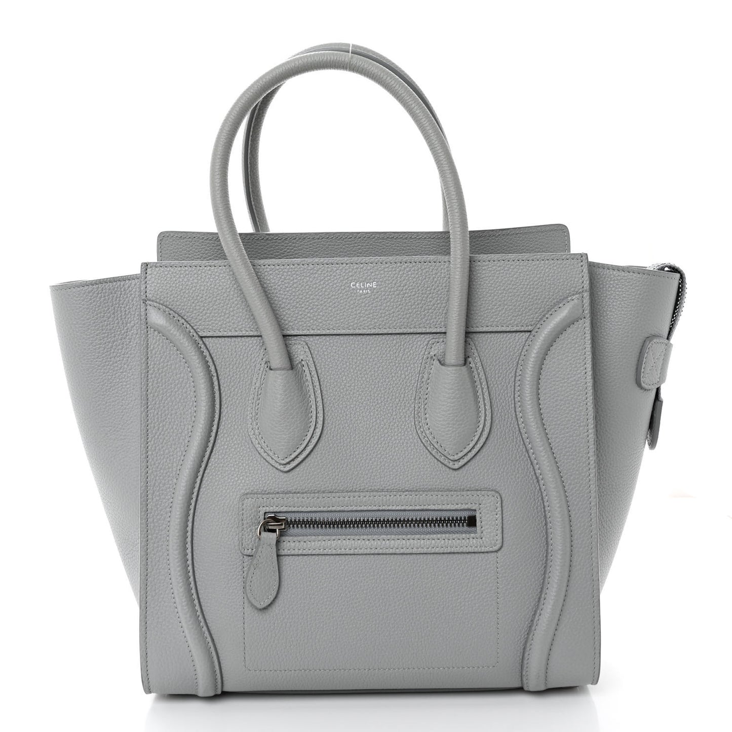 Baby Drummed Calfskin Micro Luggage Sky