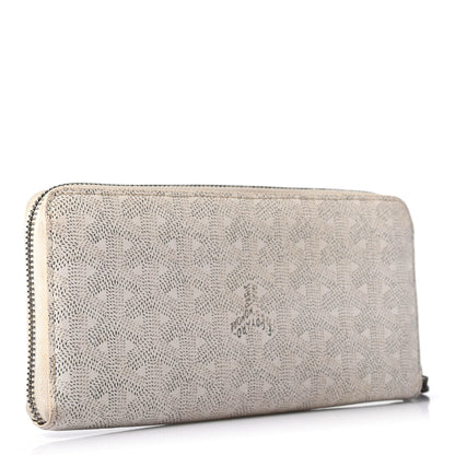 Goyard Goyardine Matignon Zip Around GM Wallet White 2 of 4