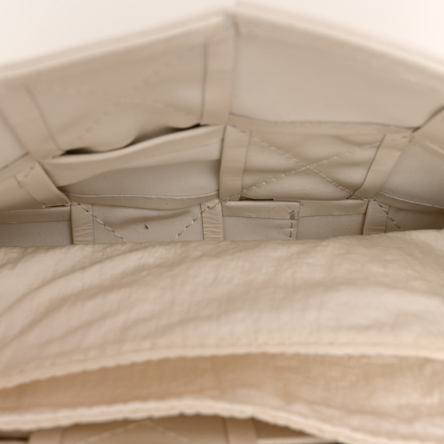 Paper Calfskin Intrecciato Cassette Belt Bag White