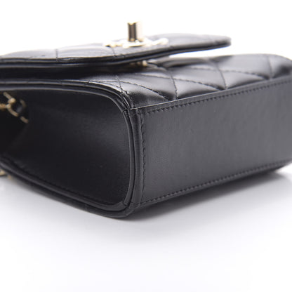 Chanel Lambskin Quilted Mini Trendy CC Chain Wallet Black 9 of 11
