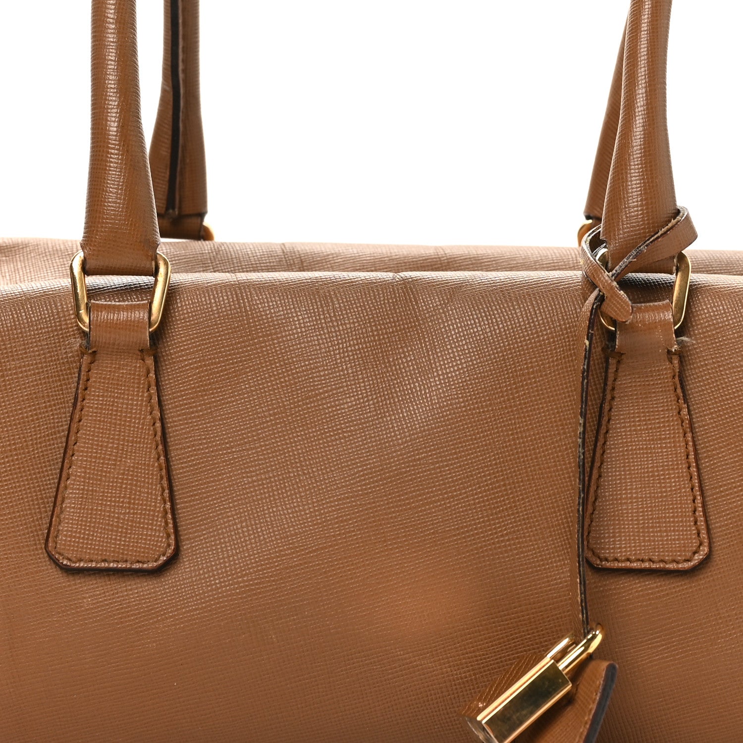 Prada Saffiano Rectangular Shoulder Bag Brown 8 of 13