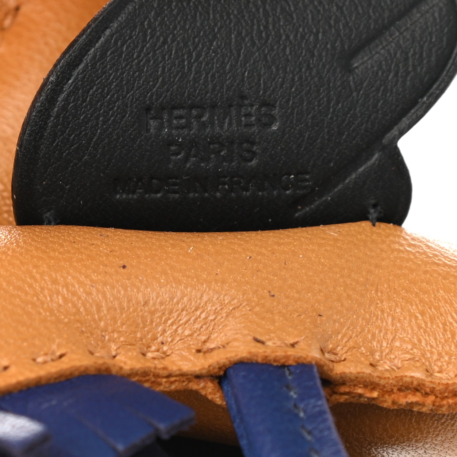 Hermes Milo Lambskin Grigri Rodeo Pegase Horse Bag Charm PM Sesame Black Bleu Saphir 3 of 5
