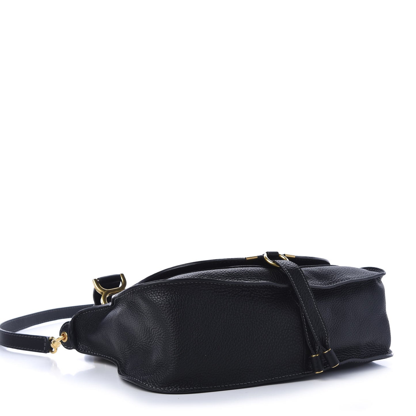 Calfskin Medium Marcie Satchel Black