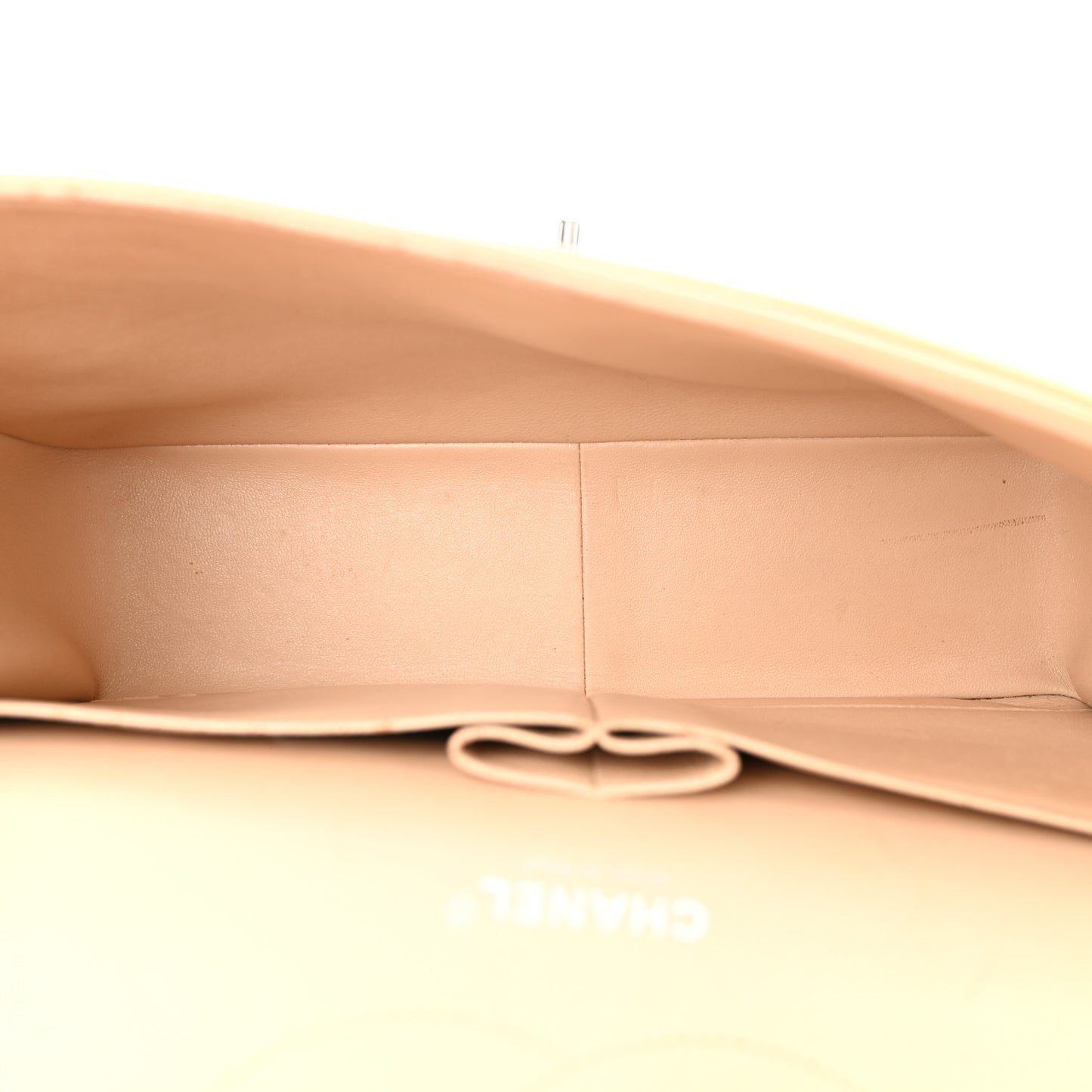 Caviar Quilted Jumbo Double Flap Beige
