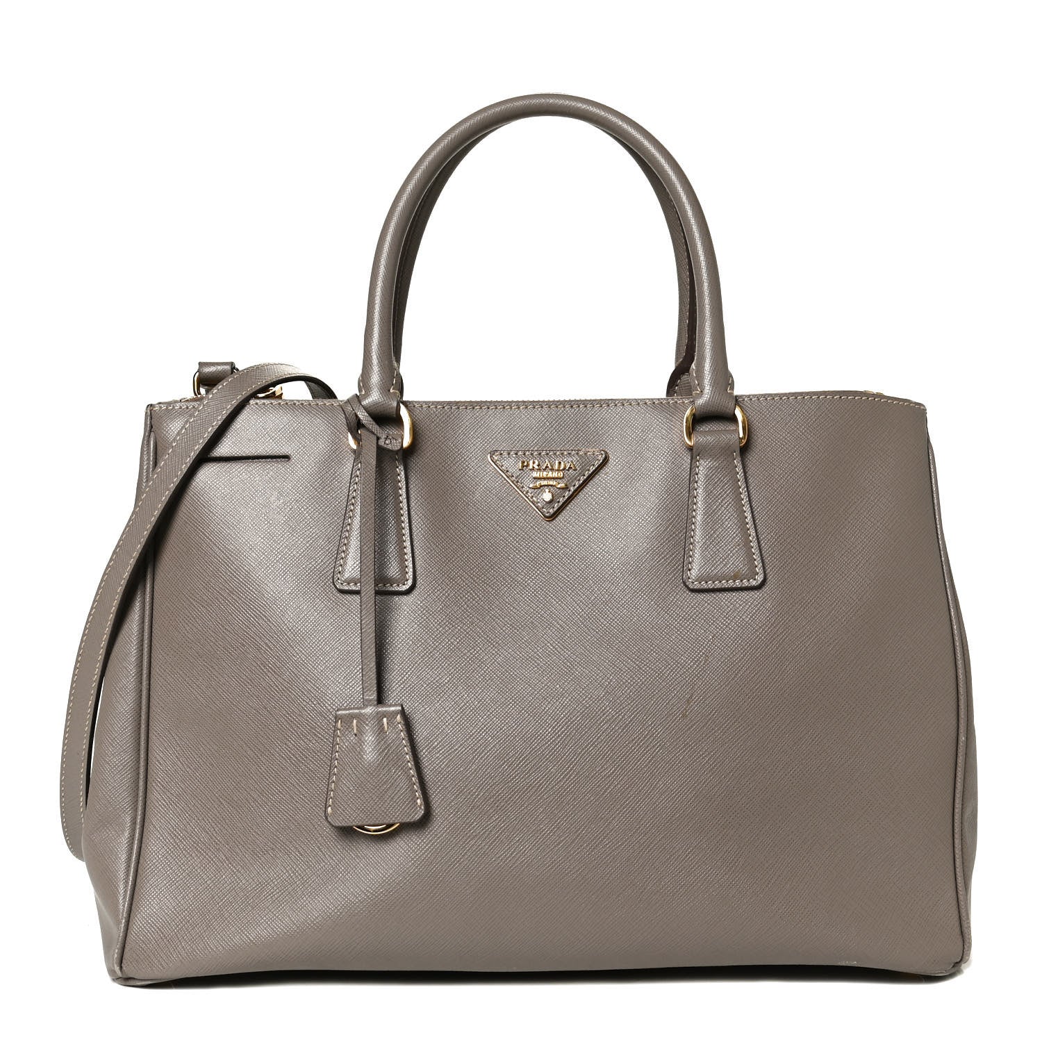 Prada Saffiano Medium Galleria Double Zip Tote Argilla 1 of 12