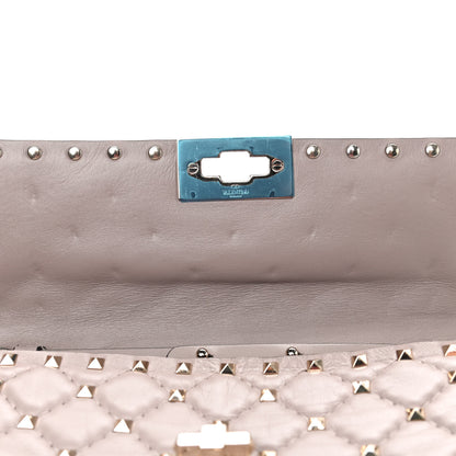 Valentino Garavani Lambskin Rockstud Spike Wallet on Chain Poudre 5 of 5