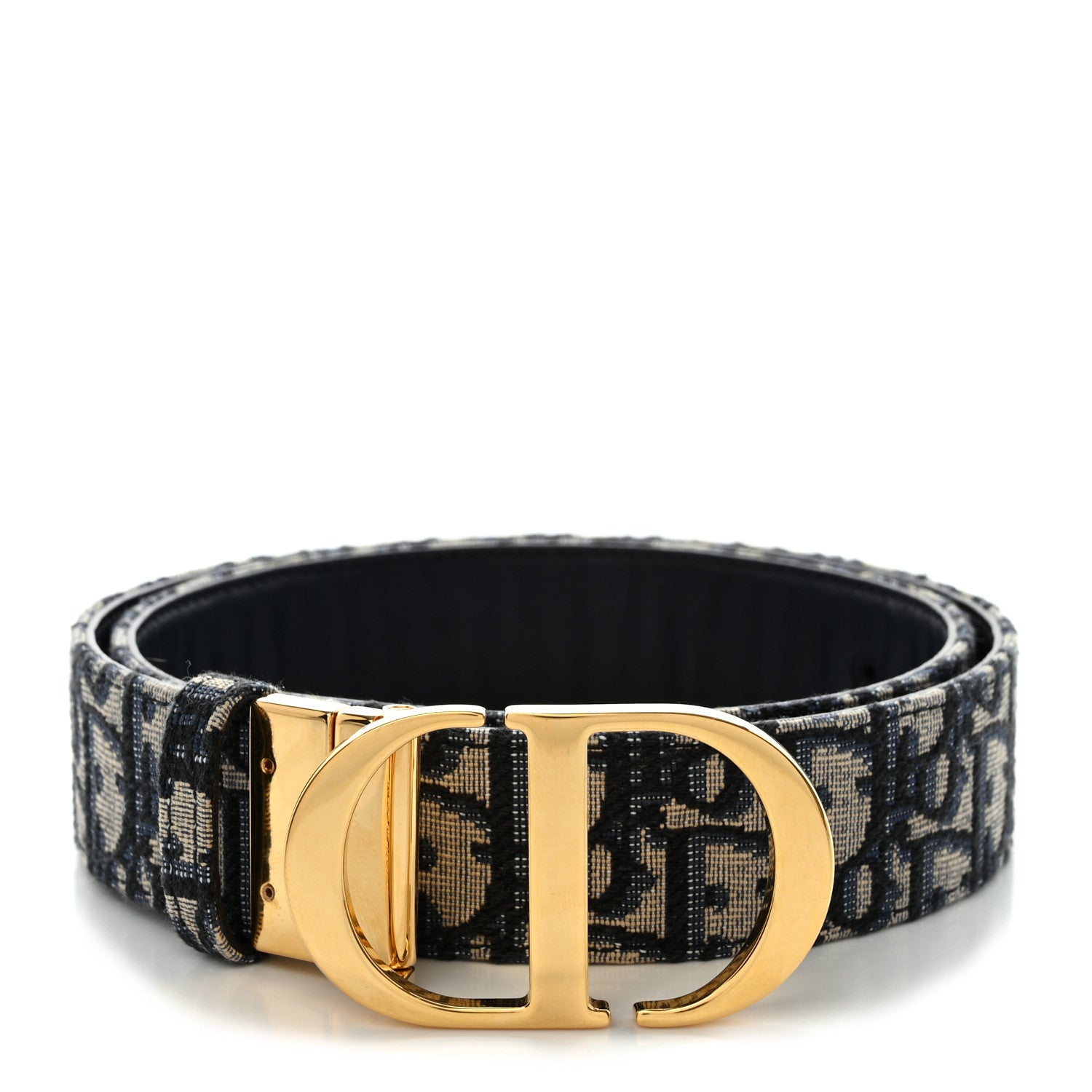 Christian Dior Oblique 30 Montaigne 35mm Belt 85 34 Blue 1 of 7