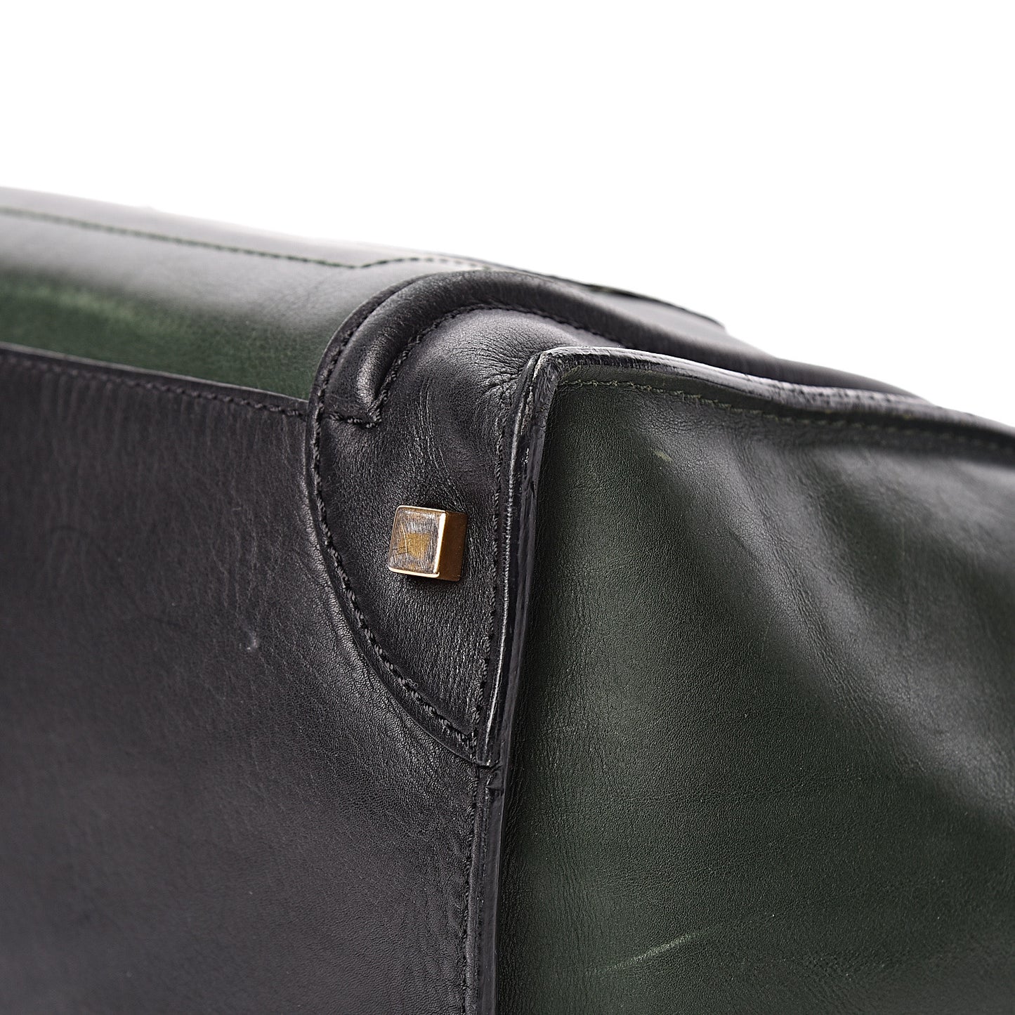 Smooth Calfskin Mini Tri-Color Luggage Forest